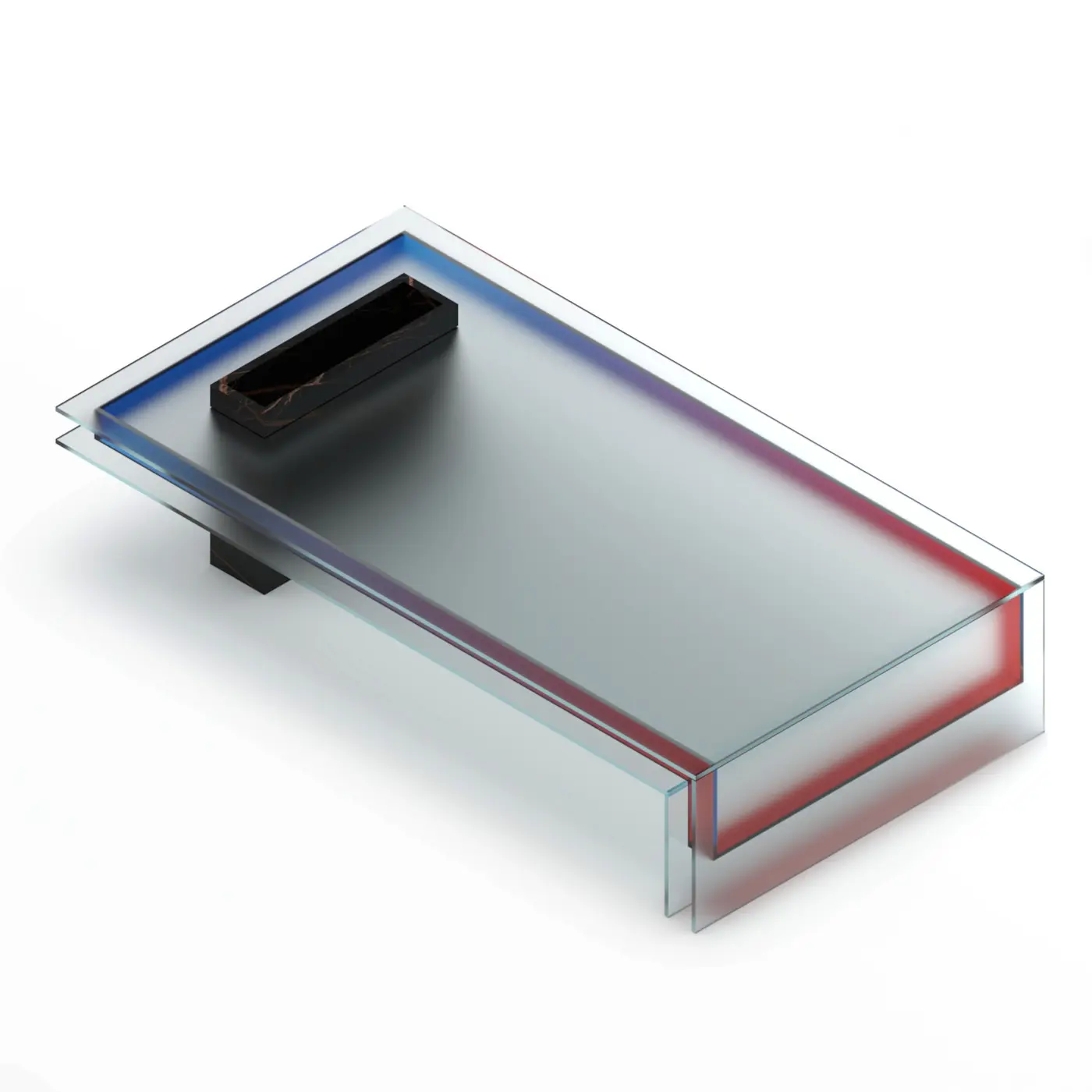 Folded w/ Dekton — mesa de centro de vidrio laminado Pernia