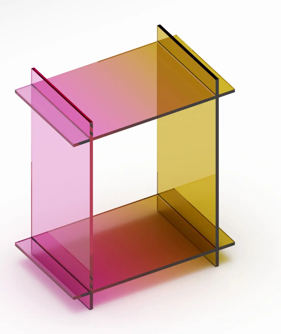 Hashtag — mesa auxiliar de vidrio laminado Pernia
