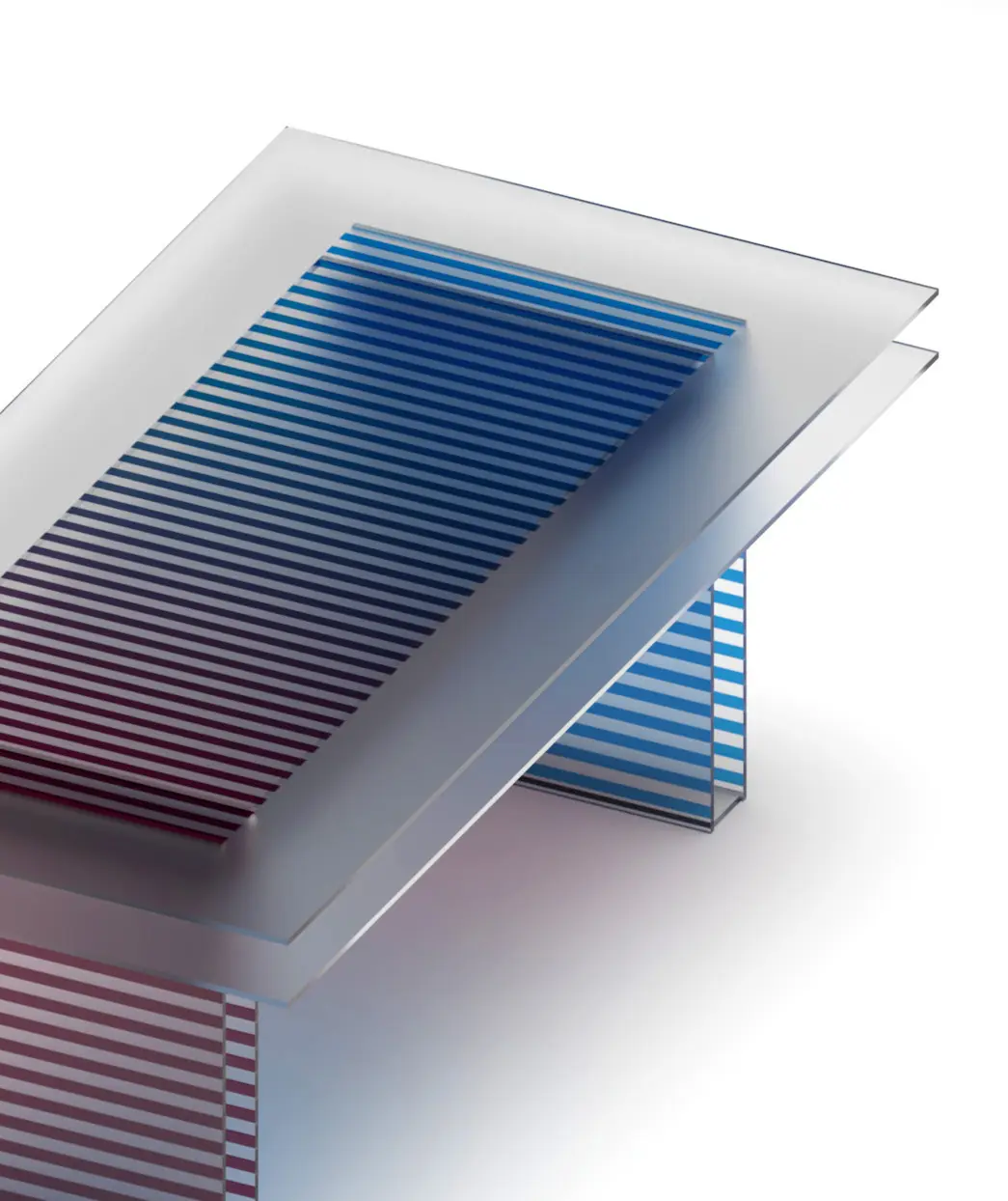 Perforata — mesa de comedor de vidrio laminado Pernia