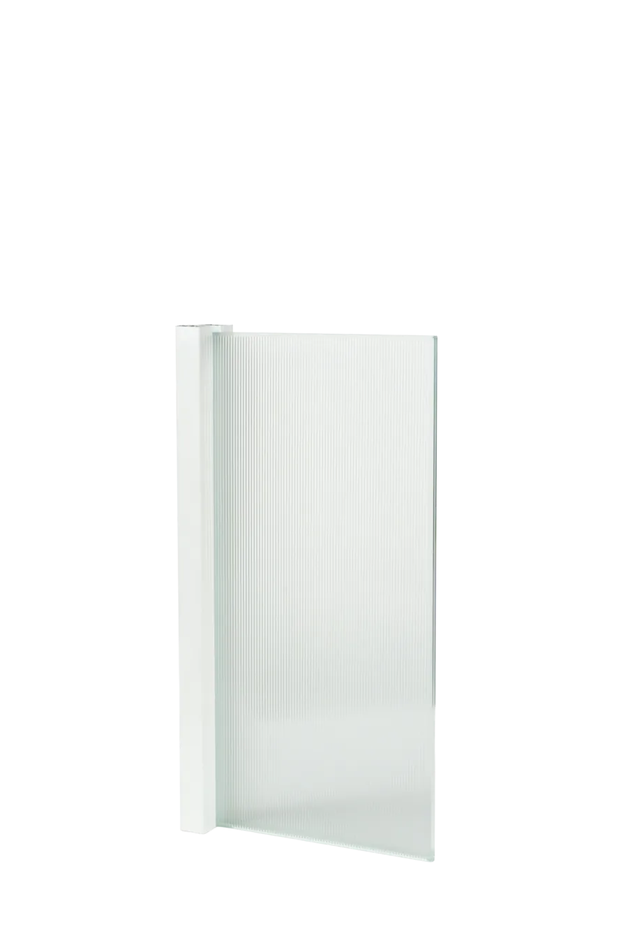 Puerta de vidrio claro con perfil aluminio natural